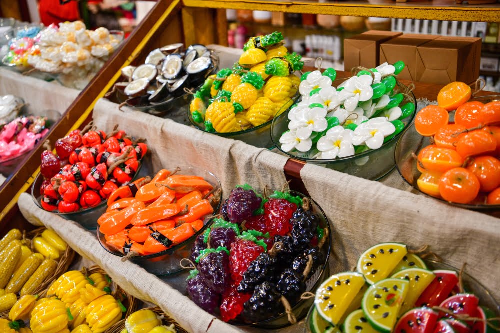 fruit soap carvings,ของฝากจากไทย