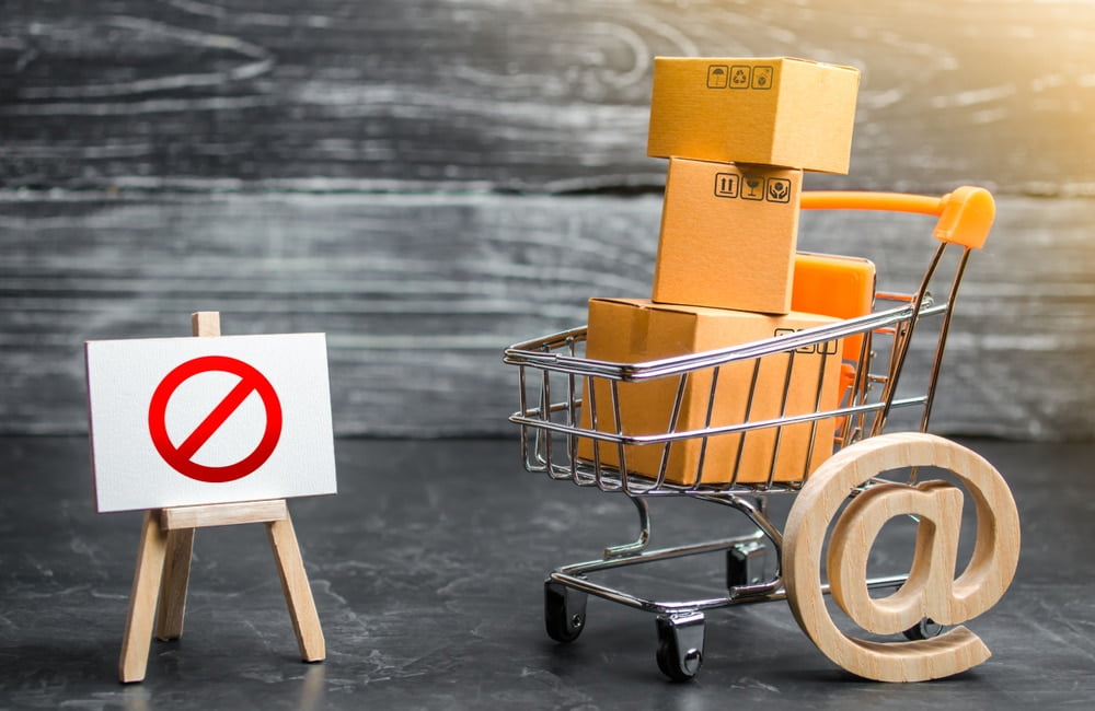 Trading cart with boxes
