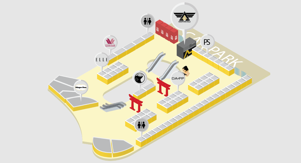 AIRPORTELs Terminal 21 map