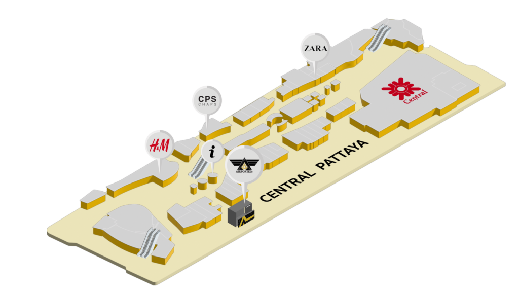 airportels terminal 21 pattaya map