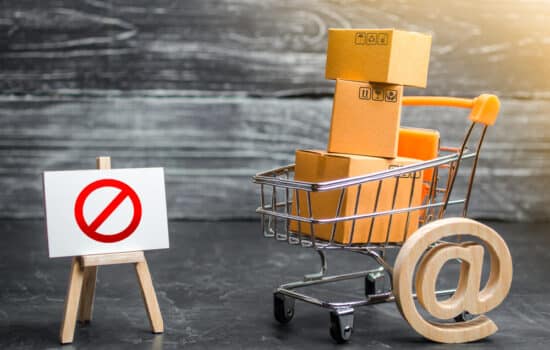 Trading cart with boxes