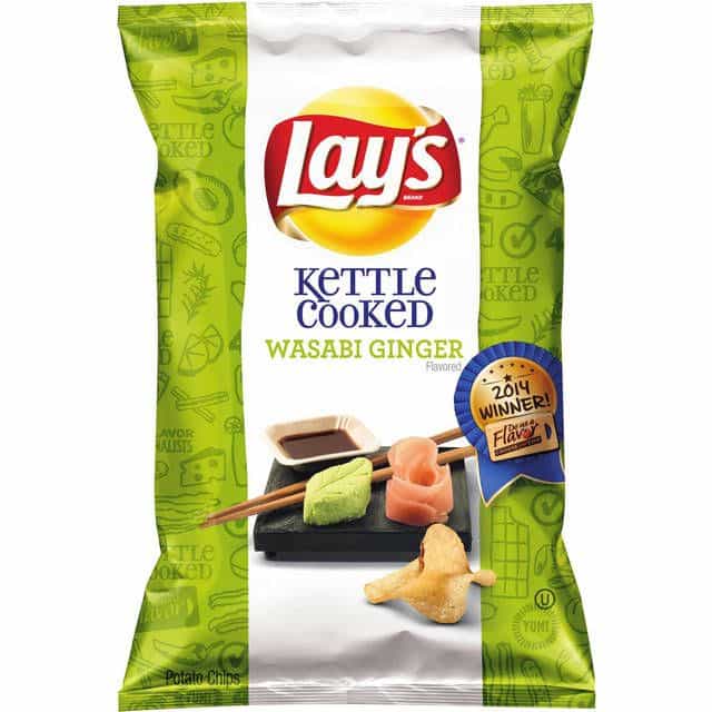kettle cooked wasabi ginger lays,ขนมรสแปลก